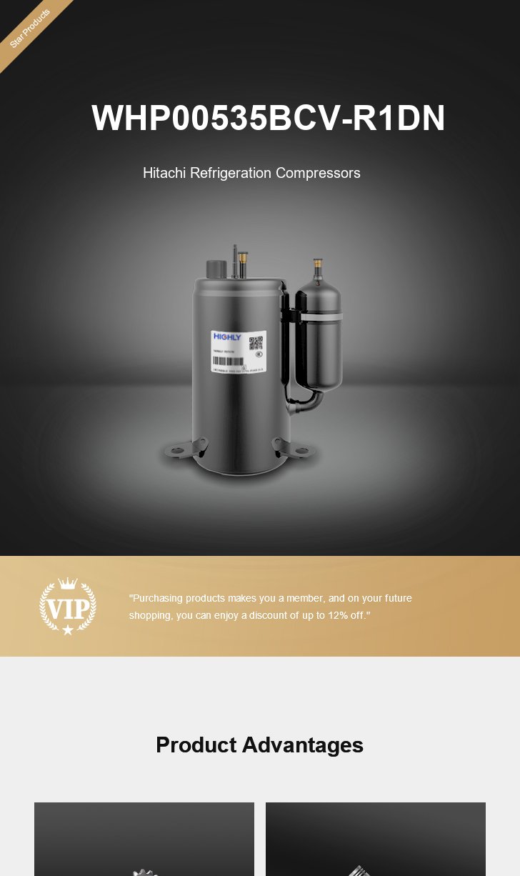 Hitachi Compressor WHP00535BCV-R1DN, technical parameters pdf, structure diagram