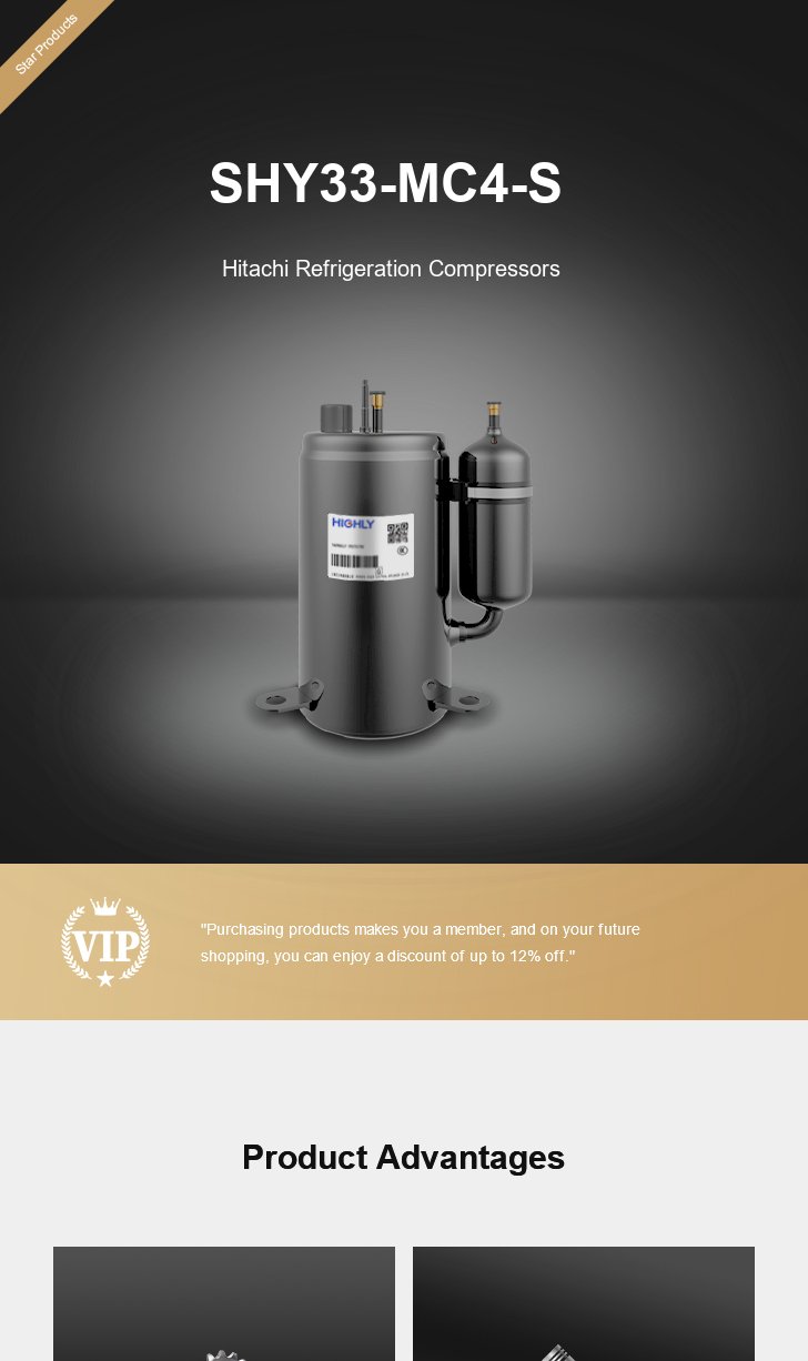 Hitachi Compressor SHY33-MC4-S, technical parameters pdf, structure diagram
