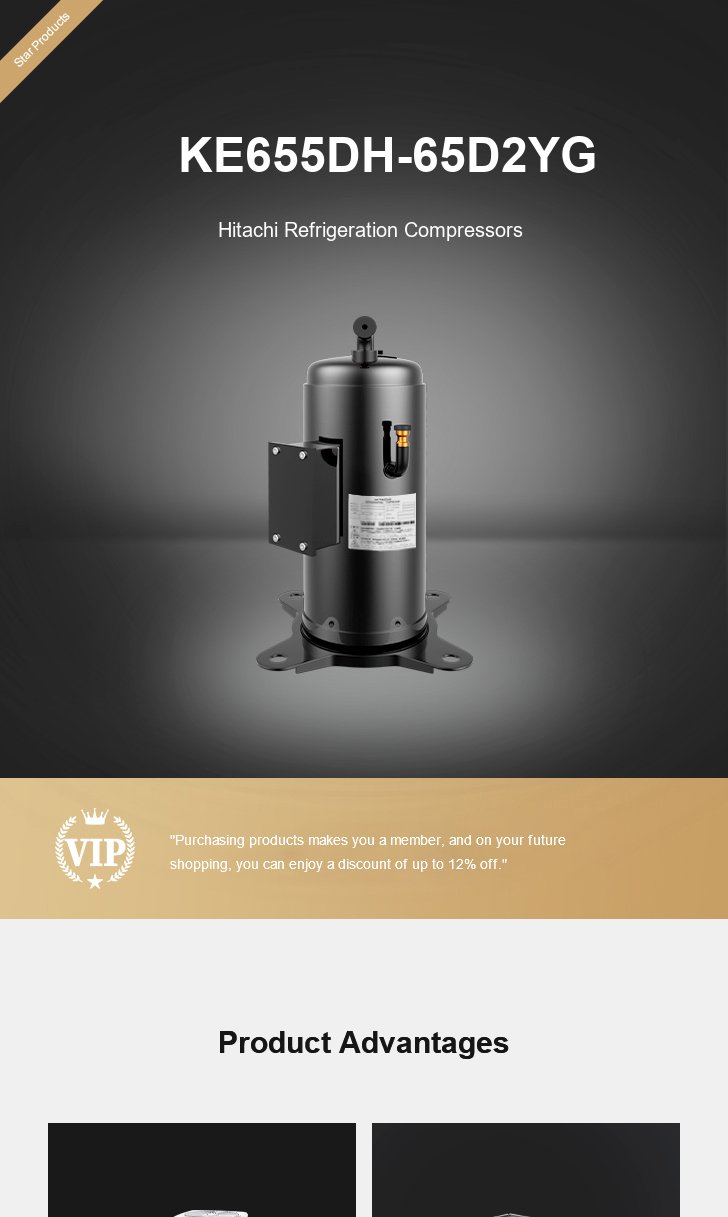 Hitachi Compressor KE655DH-65D2YG, technical parameters pdf, structure diagram