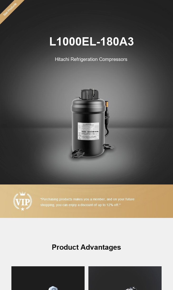Hitachi Compressor L1000EL-180A3, technical parameters pdf, structure diagram