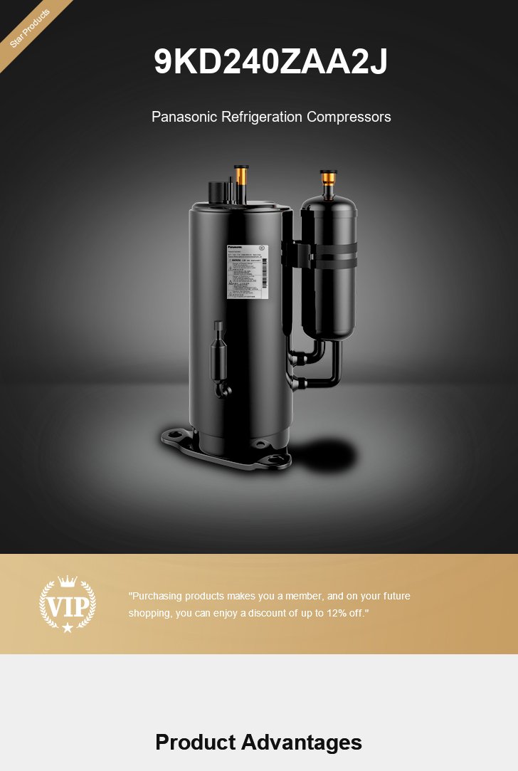 Panasonic Compressor 9KD240ZAA2J, technical parameters pdf, structure diagram