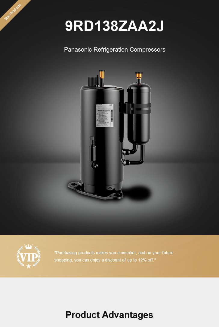 Panasonic Compressor 9RD138ZAA2J, technical parameters pdf, structure diagram
