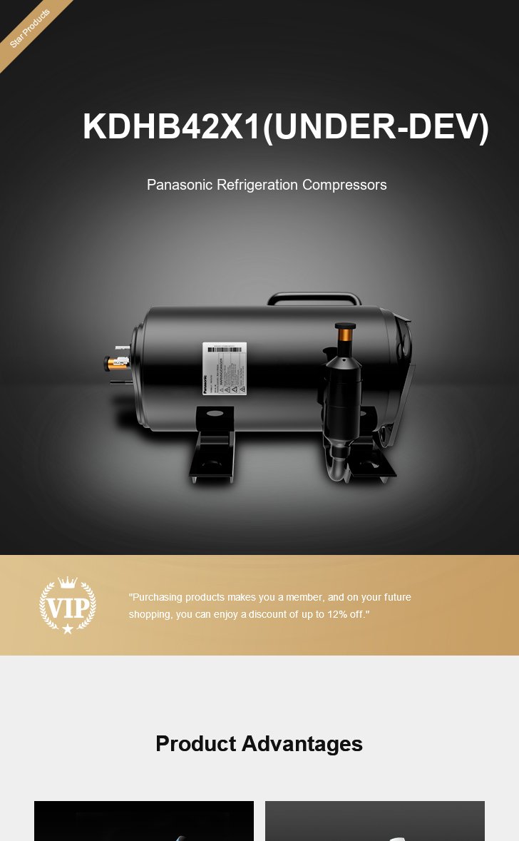 Panasonic Compressor KDHB42X1(UNDER-DEV), technical parameters pdf, structure diagram