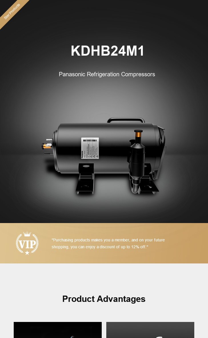 Panasonic Compressor KDHB24M1, technical parameters pdf, structure diagram