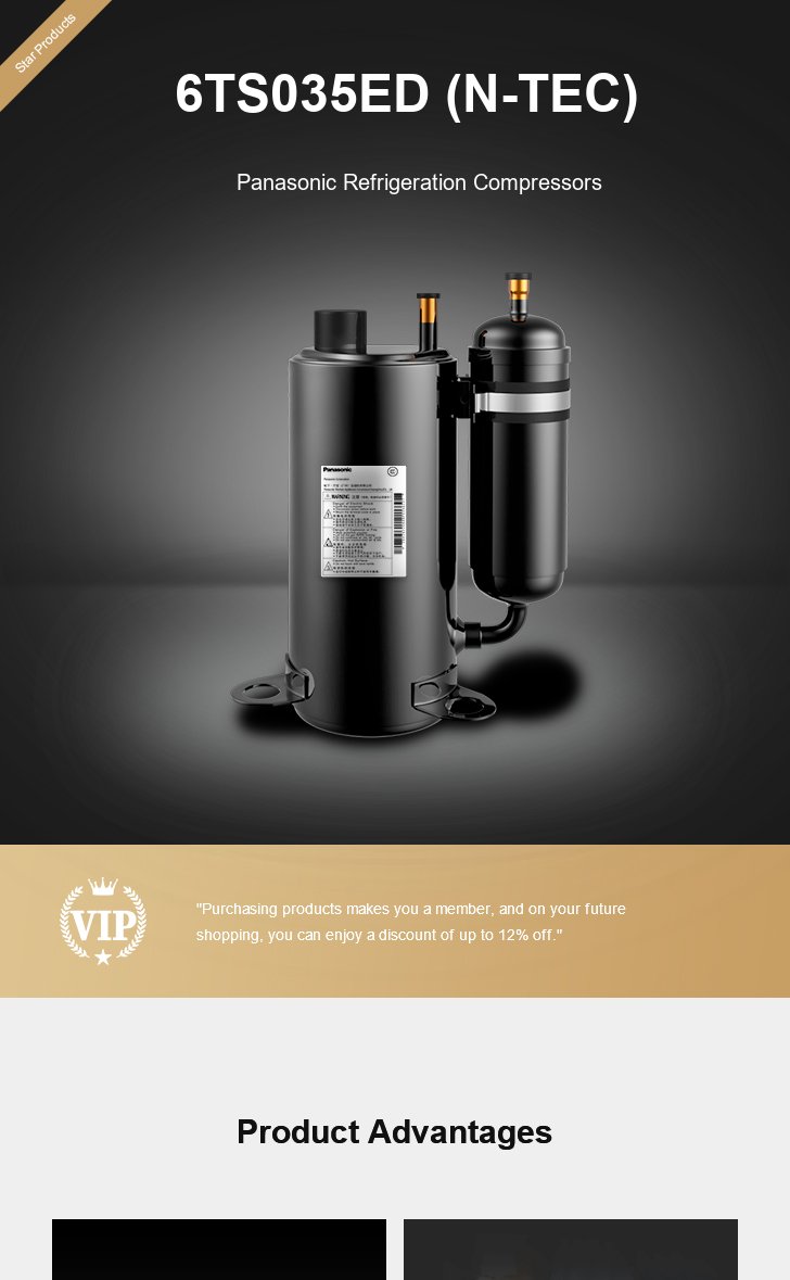 Panasonic Compressor 6TS035ED (N-TEC), technical parameters pdf, structure diagram