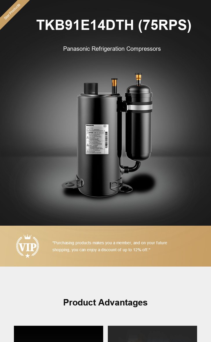 Panasonic Compressor TKB91E14DTH (75RPS), technical parameters pdf, structure diagram