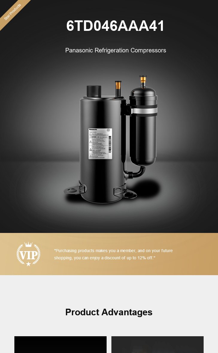 Panasonic Compressor 6TD046AAA41, technical parameters pdf, structure diagram