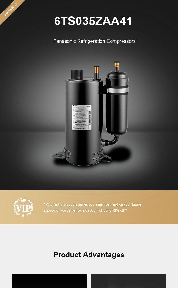 Panasonic Compressor 6TS035ZAA41, technical parameters pdf, structure diagram