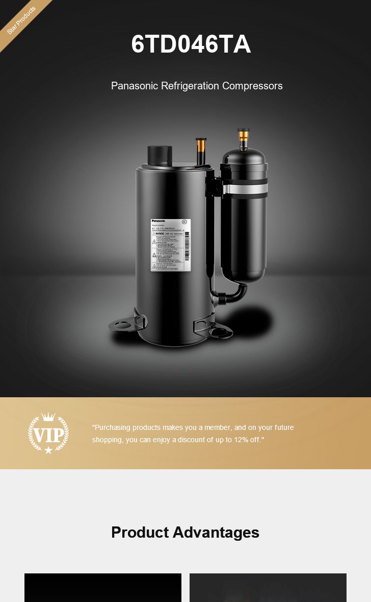 Panasonic Compressor 6TD046TA, technical parameters pdf, structure diagram