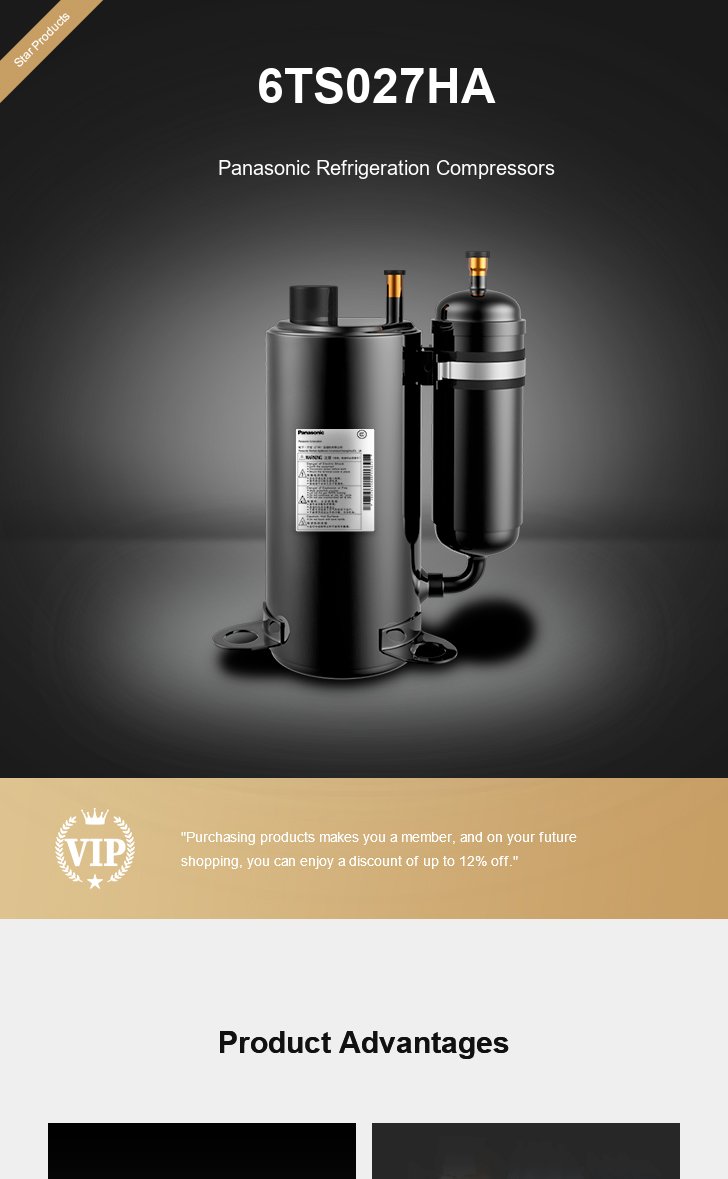Panasonic Compressor 6TS027HA, technical parameters pdf, structure diagram