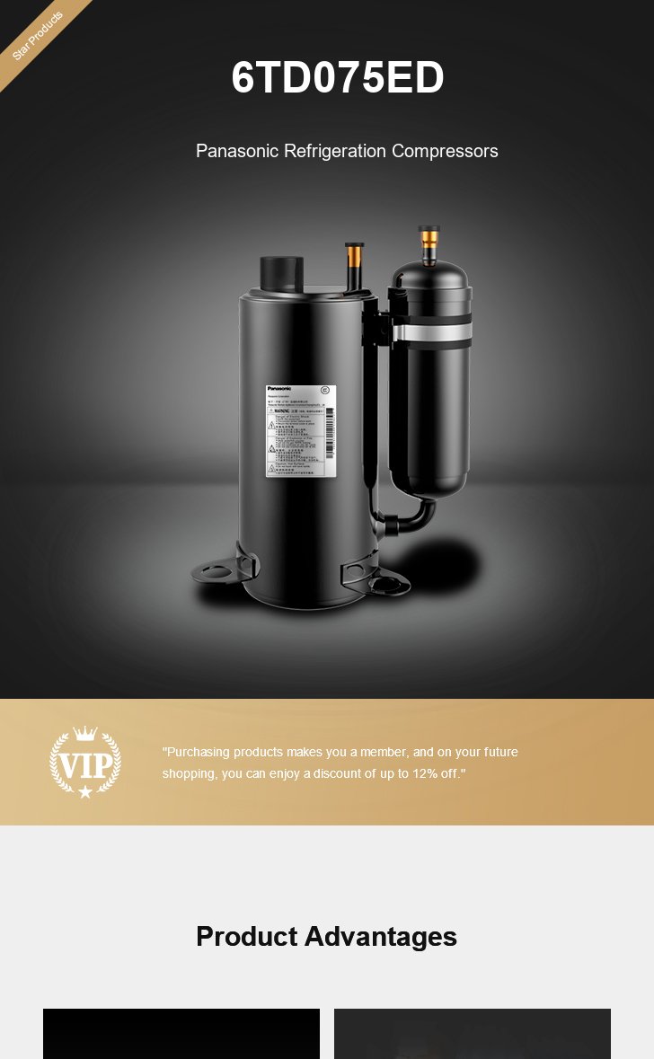 Panasonic Compressor 6TD075ED, technical parameters pdf, structure diagram